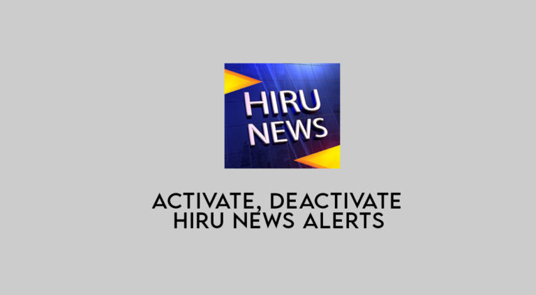 How To Activate, Deactivate Hiru News Alerts